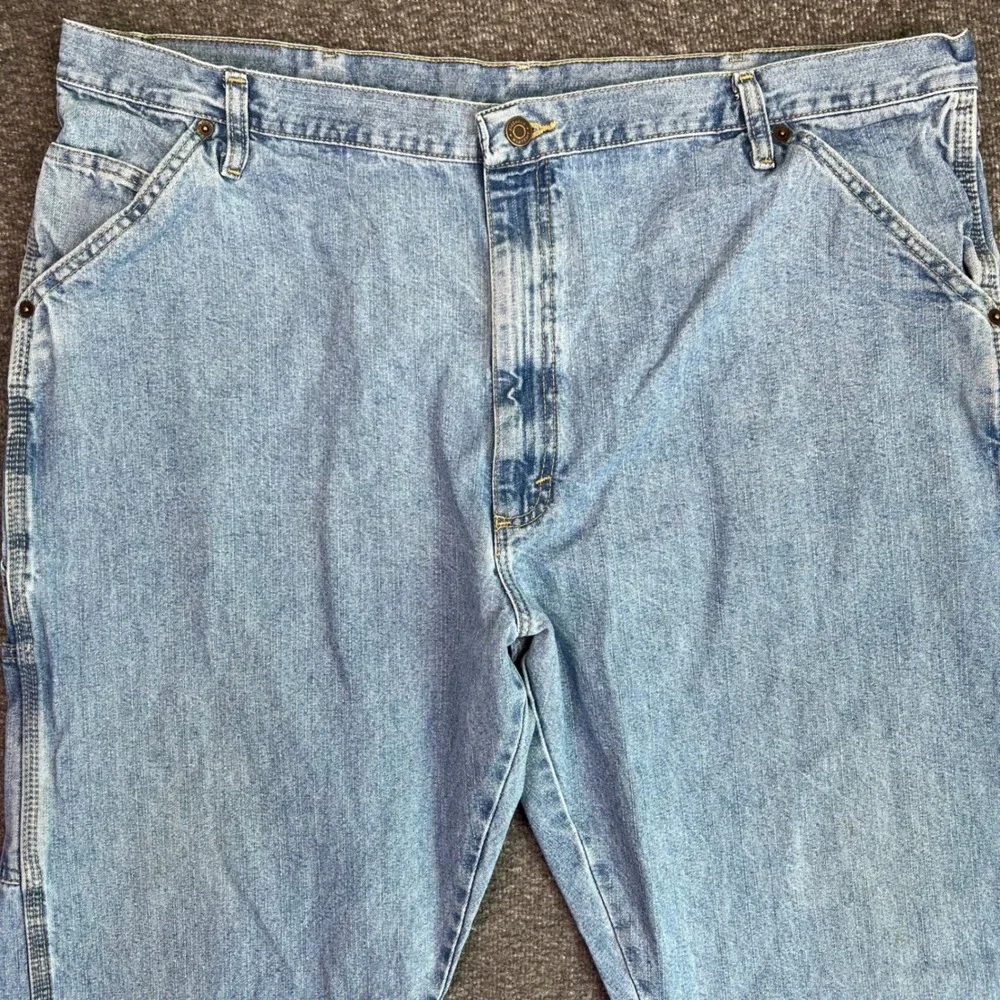Wrangler Jeans Men Fits42x31.5 Light Carpenter Workwear Denim Western Rodeo Farm